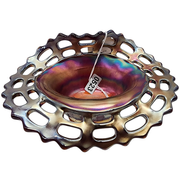 Vintage Fenton Red Open Edge Two Row JIP Hat Jack In Pulpit - Picture 1 of 6